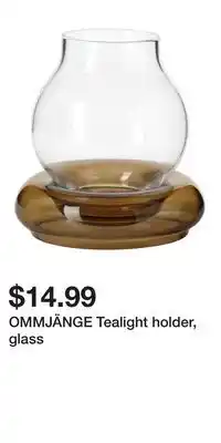 IKEA OMMJÄNGE Tealight holder, glass offer