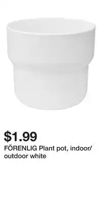 IKEA FÖRENLIG Plant pot, indoor/outdoor white offer