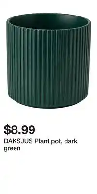 IKEA DAKSJUS Plant pot, dark green offer
