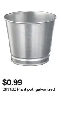 IKEA BINTJE Plant pot, galvanized offer