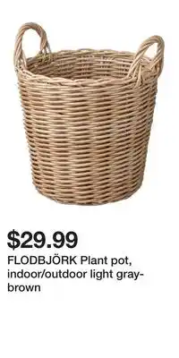 IKEA FLODBJÖRK Plant pot, indoor/outdoor light gray-brown offer