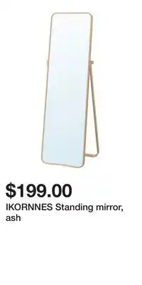 IKEA IKORNNES Standing mirror, ash offer