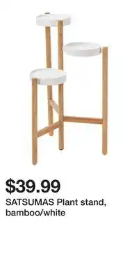 IKEA SATSUMAS Plant stand, bamboo/white offer