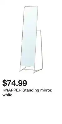IKEA KNAPPER Standing mirror, white offer