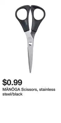 IKEA MÅNÖGA Scissors, stainless steel/black offer