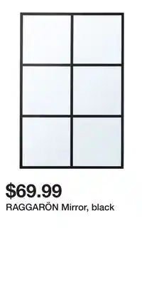 IKEA RAGGARÖN Mirror, black offer
