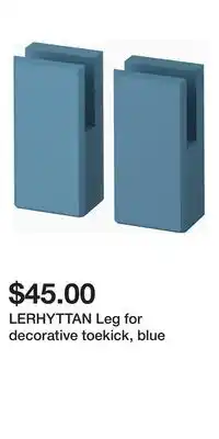 IKEA LERHYTTAN Leg for decorative toekick, blue offer