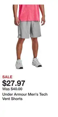 Sport Chek Under Armour Men's Tech Vent Shorts offer