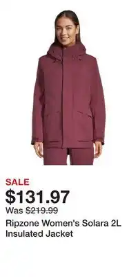 Sport Chek Ripzone Women's Solara 2L Insulated Jacket offer