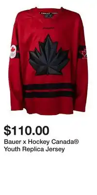 Sport Chek Bauer x Hockey Canada Youth Replica Jersey offer