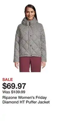 Sport Chek Ripzone Women's Friday Diamond HT Puffer Jacket offer