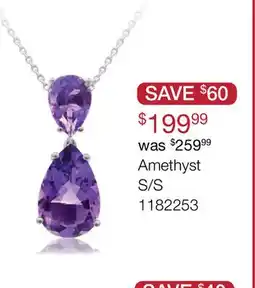 Charm Diamond Sterling Silver Amethyst Pendant offer