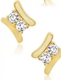 Charm Diamond Lab Grown 0.25CTW Diamond Stud Earrings in 18K Yellow Gold Vermeil offer
