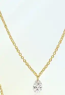 Charm Diamond Pierced by Light Lab Grown 1.00CTW Diamond Necklace in 10K Yellow Gold offer