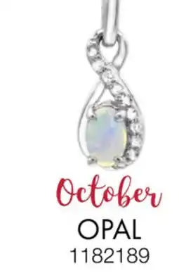 Charm Diamond Sterling Silver Opal & White Topaz Pendant offer