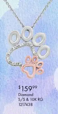 Charm Diamond Diamond S/S & 10K RG offer