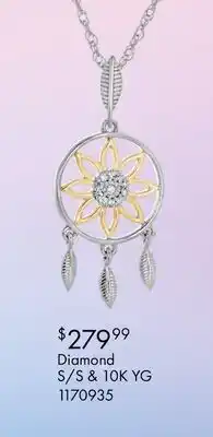 Charm Diamond Diamond S/S & 10K YG offer