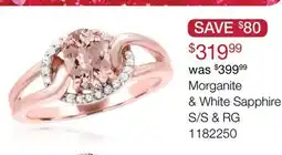 Charm Diamond Sterling Silver Morganite & White Sapphire Ring offer