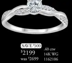 Charm Diamond Glacier Fire 14K White Gold 0.40CTW Bridal Ring offer