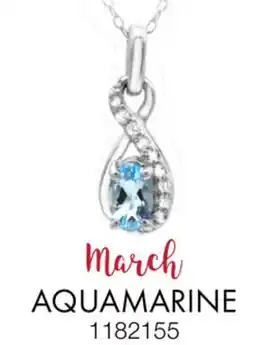 Charm Diamond Sterling Silver Aquamarine & White Topaz Pendant offer