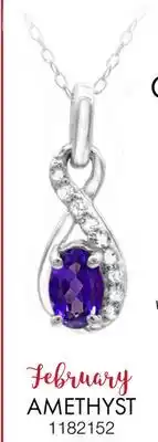 Charm Diamond Sterling Silver Amethyst & White Topaz Pendant offer