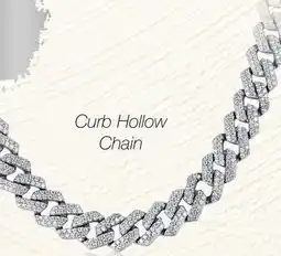 Charm Diamond Curb Hollow Chain offer