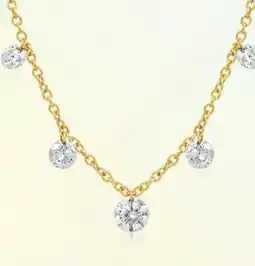Charm Diamond Pierced by Light Lab Grown 2.00CTW Diamond Necklace in 10K Yellow Gold offer