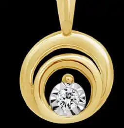 Charm Diamond Glacier Fire Canadian Diamond Circle Pendant in 10K Yellow Gold offer