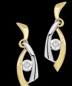 Charm Diamond Glacier Fire 10K Yellow and White Gold Canadian 0.05CTW Diamond Dangle Earrings offer