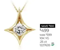 Charm Diamond 10K YG. 25 ct offer