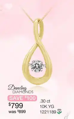 Charm Diamond Dancing Diamonds .30 ct 10K YG offer