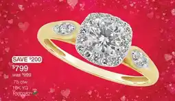 Charm Diamond New Brilliance Lab Grown 0.70CTW Diamond Fashion Ring in 10K Yellow Gold offer