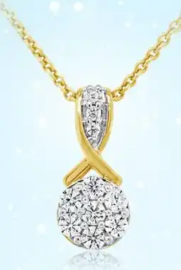 Charm Diamond New Brilliance 10K Yellow Gold Lab Grown 0.25CTW Diamond Pendant offer