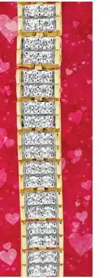 Charm Diamond New Brilliance Lab Grown 1.95CTW Diamond Link Bracelet in 10K Yellow Gold offer