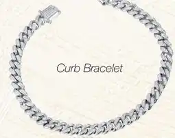 Charm Diamond Sterling Silver Cubic Zirconia 8.5 Set Curb Bracelet offer