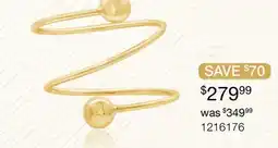 Charm Diamond 10K Yellow Gold Corkscrew Ball Ring offer