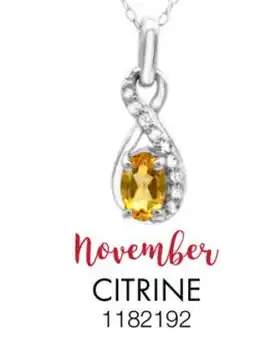 Charm Diamond Sterling Silver Citrine & White Topaz Pendant offer