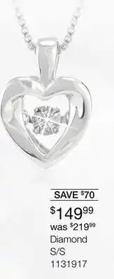 Charm Diamond Sterling Silver Dancing Diamond Pendant offer
