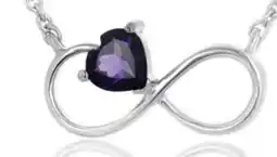 Charm Diamond Sterling Silver Amethyst Infinity Necklace offer