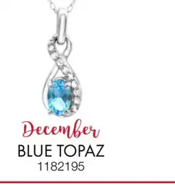 Charm Diamond Sterling Silver Blue Topaz & White Topaz Pendant offer