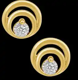 Charm Diamond Glacier Fire Canadian Diamond Circle Stud Earrings in 10K Yellow Gold offer