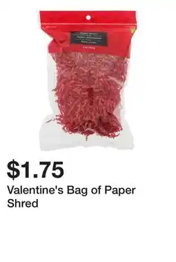 Dollarama Valentine's Bag of Paper Shred offer