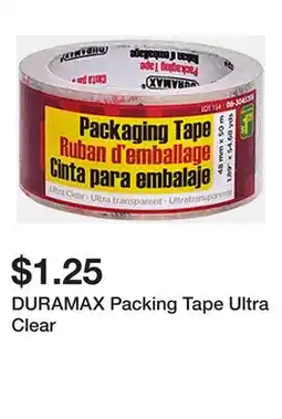 Dollarama DURAMAX Packing Tape Ultra Clear offer