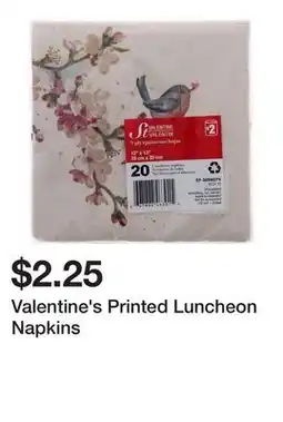 Dollarama Valentine's Printed Luncheon Napkins offer