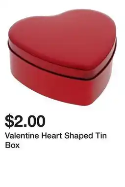 Dollarama Valentine Heart Shaped Tin Box offer