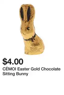Dollarama CÉMOI Easter Gold Chocolate Sitting Bunny offer