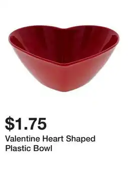 Dollarama Valentine Heart Shaped Plastic Bowl offer