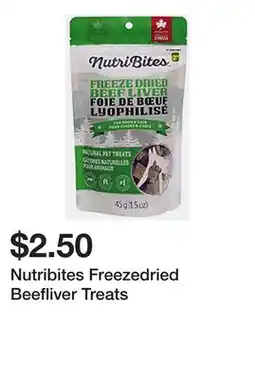 Dollarama Nutribites Freezedried Beefliver Treats offer