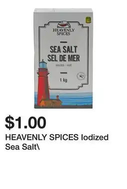 Dollarama HEAVENLY SPICES Iodized Sea Salt offer