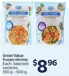 Walmart Great Value frozen shrimp offer